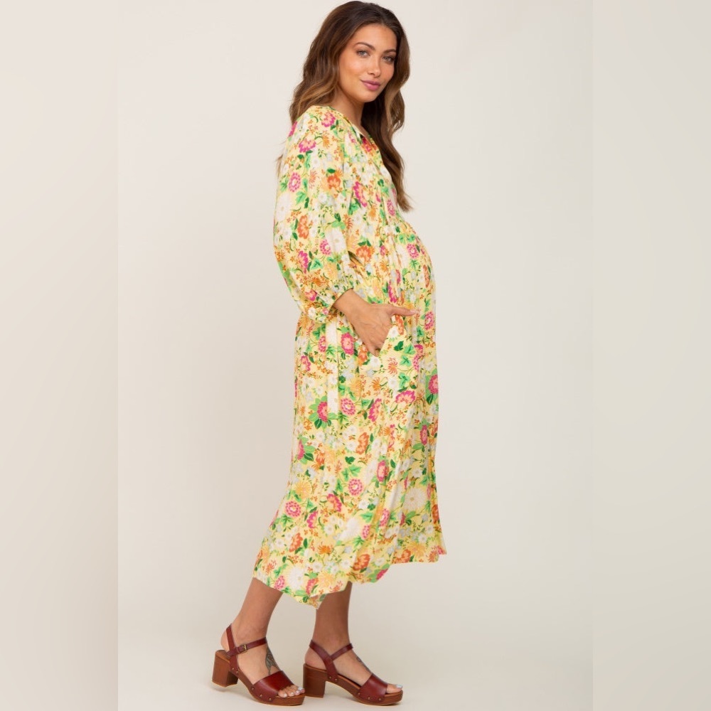 Pinkblush floral boho flowy midi dress nwt - Picture 2 of 8